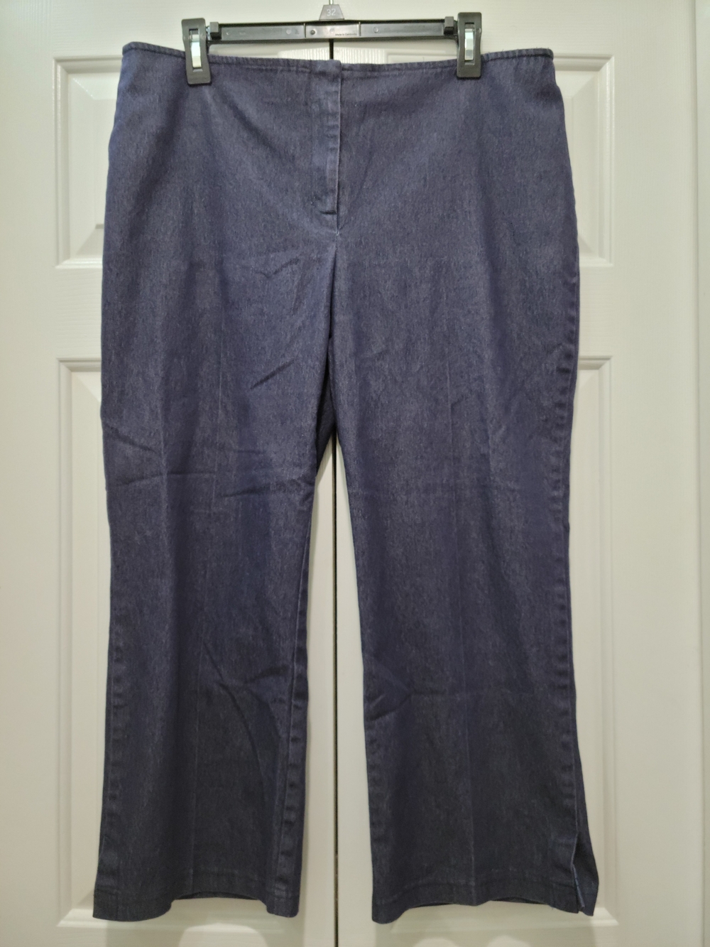 Vintage Studio Women’s Dark Blue Wide Leg Cropped Capri Jeans